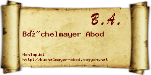 Büchelmayer Abod névjegykártya